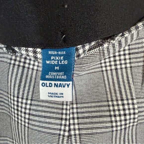 Old Navy High Waisted Plaid Pull On Wide Leg Pixie Pants Medium - Picture 4 of 6